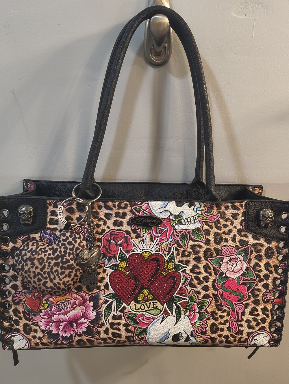 Ed Hardy Leopard Satchel